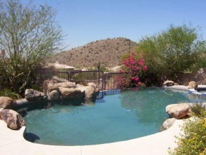 View from the pool in Scottsdale Mountain