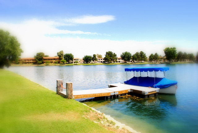 Private Boat Dock on the Island at McCormick Ranch
