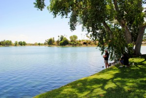 Fishing on Lake Margherite in McCormick Ranch