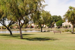 Spillway Between Lake Nino and Lake Margherite in McCormick Ranch