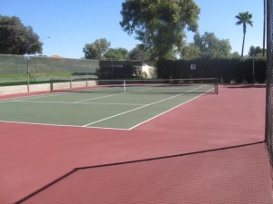 Community tennis courts at Heritage Village